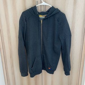 Aviator nation black zip up hoodie